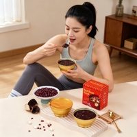 Dessert traditionnel aux graines de lotus et aux haricots rouges, sans cuisson, pur goût