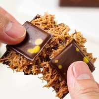 Barres de Kunafa personnalisées à la pâte de chocolat et noisettes de Dubaï, enrobées de chocolat noir au lait, snacks halal, fournisseur en gros
