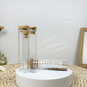 Tubo de Ensayo de Vidrio de Grado Alimenticio para Envasado de Vainas de Vainilla y Productos Secos con Corcho - Product Image 2