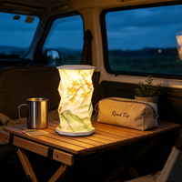 Lampe de bureau LED pliable Origami à extension directe d'usine pour chambre, salon, extérieur, voyage, lampe de table sans fil