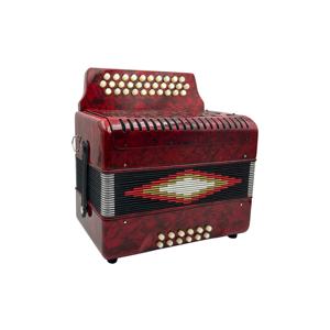 Acordeón Diatónico Profesional SEASOUND OEM con 31 Botones y 12 Bajos, Instrumento Acordeón de Botones Rojos Económico JB3112A Hecho de Madera - Product Image 4