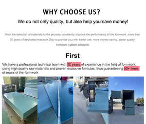 Columnas de PVC Ajustables para Diseño Industrial, Construcción de Edificios, Encofrado de Plástico Blanco de Alta Resistencia 1220*2440mm para Hormigón - Product Image 5