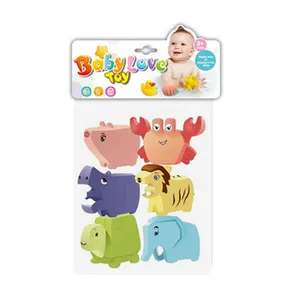 高品质儿童漂浮动物套装2 pcs卡通动物乙烯基儿童沐浴玩具BB声音