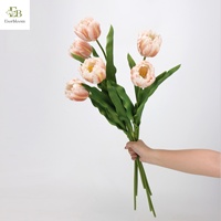 Fleur artificielle en PU effet naturel, Tulipe Papagein, pour décorations maison, mariage, Noël, Saint-Valentin, Fête des Mères, Pâques, Nouveauté