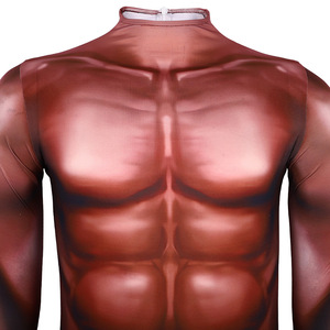 Muscle Bodysuit Men 3D Printed Full Body for Halloween <b>Costume</b> Fancy Dress Athletic Sporty Fit with Label and Tags - Product Image 2