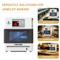 Profesyonel YUBANG 4 Eksenli Mücevher CNC Makinesi YB-410S 130kg Altın Gümüş 3D Oyma %99,9 Metal Geri Kazanımı Otomatik Takım Değiştirme Sistemi