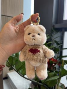 HECION Orsacchiotto Personalizzabile 14CM Portachiavi in Peluche Corto con Articolazioni Mobili Giocattolo da Vestire per Bambini e Collezionisti - Product Image 4