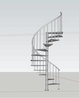 Escaliers en colimaçon en bois modernes Échelle d'escalier en colimaçon en métal personnalisée pour escalier utilisé intérieur extérieur