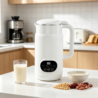 Changsheng BL5537 Machine à Lait Végétal Compacte 0,6 L, Préréglage 10 Heures, 6 Lames, Auto-Nettoyante, Cuve Intérieure SUS304, Faible Bruit, 150W