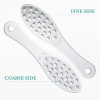 Râpe à pieds professionnelle en acier inoxydable double face pour éliminer les callosités, utilisable sur pieds mouillés