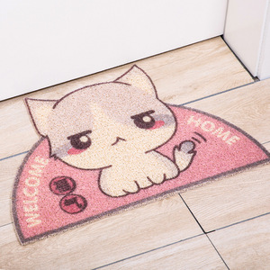 Alfombra de Seda con Diseño de Dibujos Animados para Interiores, Estilo Nórdico, Antideslizante, para Entrada, Alfombra de PVC con Bucle Antideslizante - Product Image 2