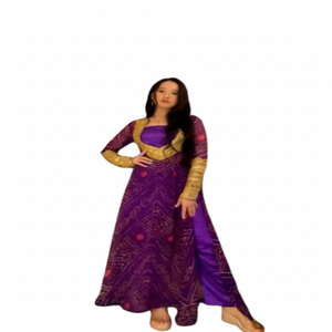 คอลเล็คชั่นดีไซน์เนอร์-ชุดเสื้อผ้าไหมเครปยาว3ชิ้นแบบลำลองปักลายดอกไม้100% - Product Image 1