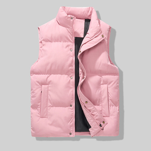 <span class=keywords><strong>Veste</strong></span> matelassée imperméable légère et chaude à col montant <span class=keywords><strong>sans</strong></span> manches, fermeture éclair, costumes décontractés, duvet <span class=keywords><strong>de</strong></span> canard, hiver, femmes et hommes - Product Image 4