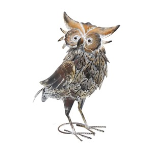 Sculpture de hibou en métal mignon élégante sur pied de haute qualité gris parfait pour la maison ou l'<span class=keywords><strong>extérieur</strong></span> ornement de <span class=keywords><strong>jardin</strong></span> idées cadeaux - Product Image 5