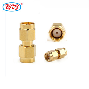 Adaptateur coaxial RF mâle-mâle RP-SMA <span class=keywords><strong>à</strong></span> polarité inversée en laiton et cuivre, conforme ROHS, en stock - Product Image 1