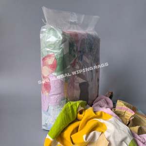 Trapo Industrial Multicolor, Bulto de 20 kg, Trapos de Lámina Reciclada de Color Claro, Piezas Cortadas para Uso Industrial, 5KG 10KG - Product Image 1