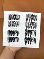 Faux ongles gothiques pour Halloween, design effrayant avec crâne, fantôme et citrouille, pour fête d'Halloween