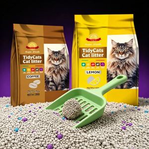 Litière pour chat écologique en charbon actif sphérique - 99% sans poussière, hautement absorbante, litière pour chat en bentonite de sodium - Product Image 1