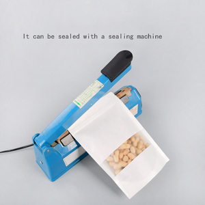 White Kraft Paper Reclosable PET Gravure <strong>Printing</strong> Composite Material Stand-Up Heat Sealable Food Packaging Bags Plain <strong>Package</strong> - Product Image 5