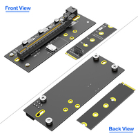 Câble d'extension PCI-E 4.0 16X Oculink SFF-8612/8611 M.2 NVME M-Key 2230-2280 PWR ATX 6PIN 6000MB/s pour ordinateur de bureau