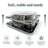 Boîte à PET à plusieurs compartiments Conteneur pour à sushi en plastique de haute qualité avec couvercle Plateau à sushi