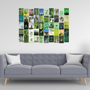Vente en gros de 50 pièces vertes personnalisées, kit de collage de qualité supérieure, photos esthétiques de décoration de chambre à coucher, impression d'art mural - Product Image 3