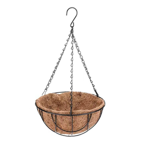 Macetas de flores de fibra de Metal modernas de fábrica, maceta colgante, <span class=keywords><strong>cesta</strong></span> con cadena, <span class=keywords><strong>cesta</strong></span> colgante de coco - Product Image 3