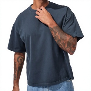 T-shirt en coton 100% léger à col en V, 180 g/m², manches courtes, ODM, vêtements d'été, streetwear, hip hop, coupe classique - Product Image 1