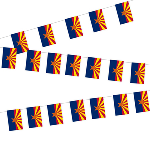 Banderines Rectangulares Personalizados al por Mayor con la Bandera de Arizona, EE. UU., Resistentes al Agua, con Estrellas de Cobre, para Decoración de Eventos del 4 de Julio - Product Image 1