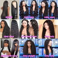 Perruque complète en cheveux humains de 40 pouces, bouclée afro crépue, pré-épilée, avec dentelle transparente HD 13x6