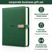 Coffret Cadeau d'Entreprise Magnétique Élégant à Couverture Rigide Gravée pour Anniversaire, avec Carnet à Chargement Sans Fil et Stylo