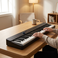 Piano numérique pliable F20 à 88 touches avec mécanisme de marteau, clavier électronique portable pour la pratique à domicile