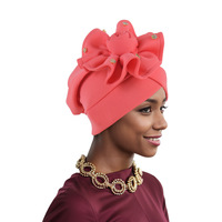 Nouveau Bandeau Fleurie à Collage Latéral Space Layer pour Afrique de l'Ouest, Nigéria, Base de Foulard et Bonnet
