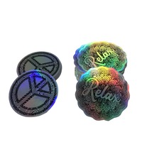 Rouleau d'étiquettes holographiques anti-contrefaçon 3D holographique personnalisé autocollant hologramme cercle original