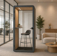Cabine de travail individuelle insonorisée certifiée CE, mobile, pour bureau ou espace de travail ouvert