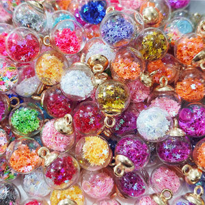 Leuchtend Bunte Treibsand-Fünfzackiger-Stern 16mm Ovale Kristall-Lampwork <span class=keywords><strong>DIY</strong></span> Handarbeit-Material Glasperlen mit Aufhängeloch für - Product Image 4