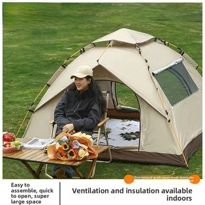 Tente de camping et pique-nique d'extérieur, pliable automatiquement, portable, auto-érectible, en tissu Oxford, indice d'étanchéité 1000 mm, utilisable en <span class=keywords><strong>quatre</strong></span> <span class=keywords><strong>saisons</strong></span>, prête à l'emploi - Product Image 4