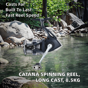 Moulinet de pêche à lancer longue distance CATANA 2019, 3 kg, 8,5 kg de résistance maximale, 5,0:1, 6,2:1, 1000-4000, métal, eau salée, ruisseau et lac - Product Image 2