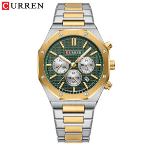 Montre à quartz pour homme, prix d'usine, bracelet en acier inoxydable original, lumineuse, sportive, luxe, cadran en verre 43 mm - Product Image 5