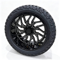Jantes en alliage d'aluminium forgé noir sur mesure à profil profond, 6 trous, robustes, finition brillante, compatibles avec les SUV et les voitures particulières