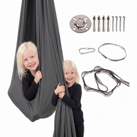 Hamac de yoga aérien suspendu pour intérieur, type cocon, chaise sensorielle extensible pour méditation et détente, avec kit de fixation