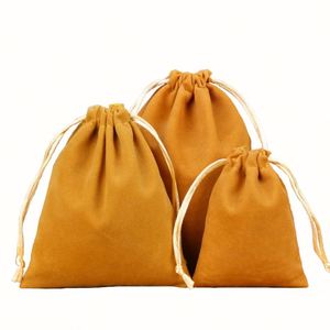 Custom Logo Velvet Soft Drawstring Jewelry Storage <b>Bag</b> Eco-Friendly <b>Folding</b> Style for Daily Use Solid Color - Product Image 4