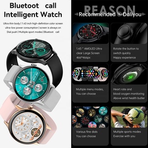 Montre intelligente Écran AMOLED Toujours affiché HK85 Montre intelligente BT Appel Surveillance du sommeil Reloj Intelligent pour femme Dames - Product Image 2