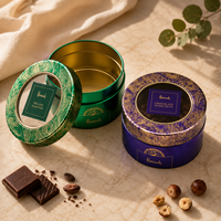 Boîte en métal hermétique pour chocolats en gros, petite boîte cadeau en métal