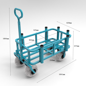 Carrello da Pesca in Alluminio Pieghevole con Quattro Ruote Gonfiabili, Capacità di Carico 100kg, Portatile, Personalizzabile OEM, per Pesca in Spiaggia - Product Image 2