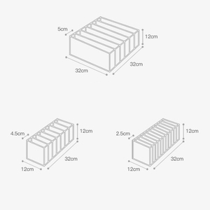 Pack of 3 Foldable Closet Organizers and <b>Storage</b> Dresser Drawer Dividers Drawer Organizer Clothes - Product Image 5