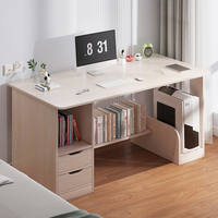 Bureau d'ordinateur moderne pour la maison et le bureau, prix direct usine, avec tiroirs et étagères de rangement pour salle d'étude et bureau à domicile