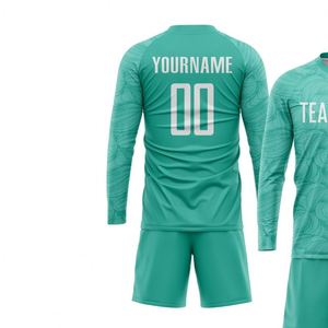 Nuevo Uniforme de Fútbol de Moda, Conjunto de Camiseta de Fútbol de Manga Larga, Ropa Deportiva Sublimada para Equipo, Transpirable, de Poliéster, para Entrenamiento y Partidos - Product Image 3