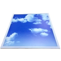 Panneau lumineux de plafond LED ciel bleu nuages 3D pour bureau 2021, panneau de ciel en papier, panneau lumineux sans cadre