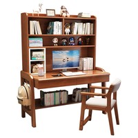 Escritorio Ergonómico de Madera Sólida para Computadora con Gestión de Cables Integrada y Altura Ajustable para Oficina en Casa